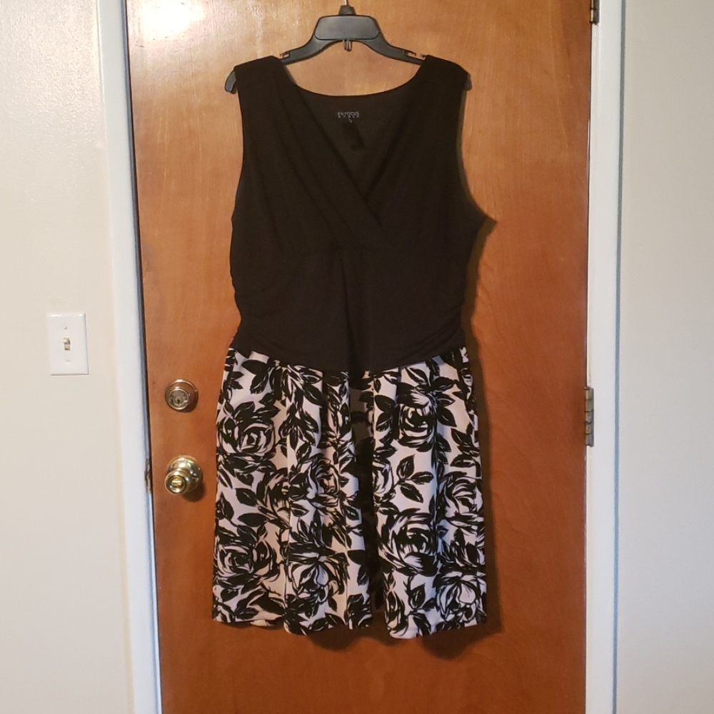 Black and pink dress